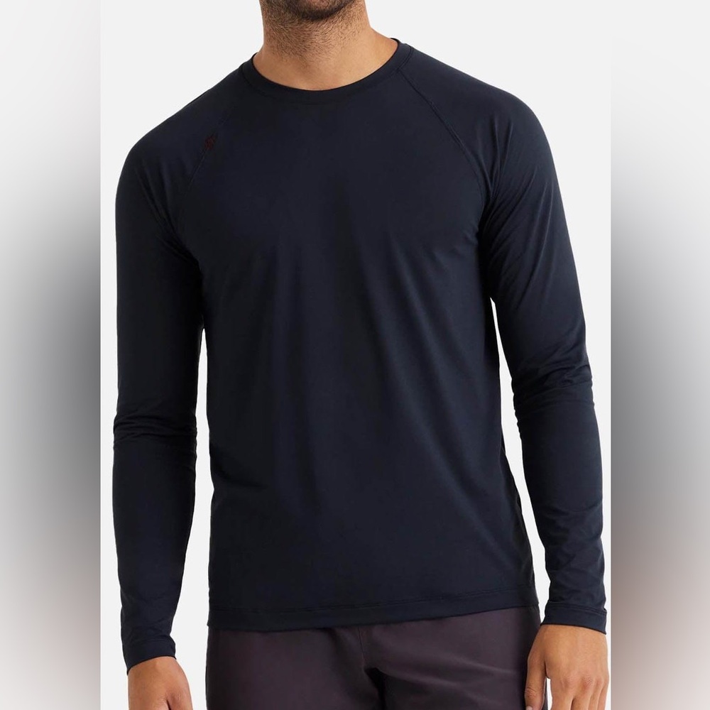 RHONE Men's Reign Long Sleeve- Navy Blue